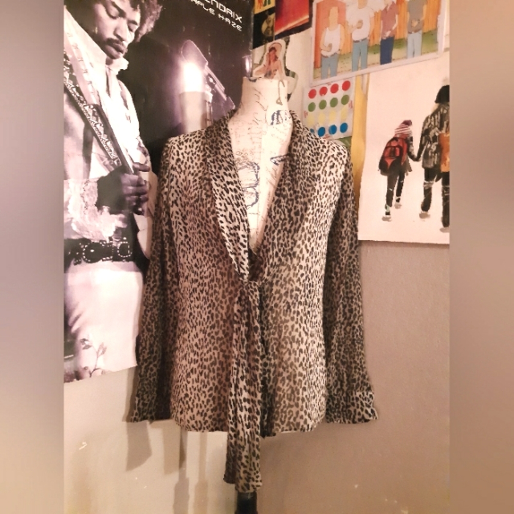 Yves saint laurent georgette babycat blouse